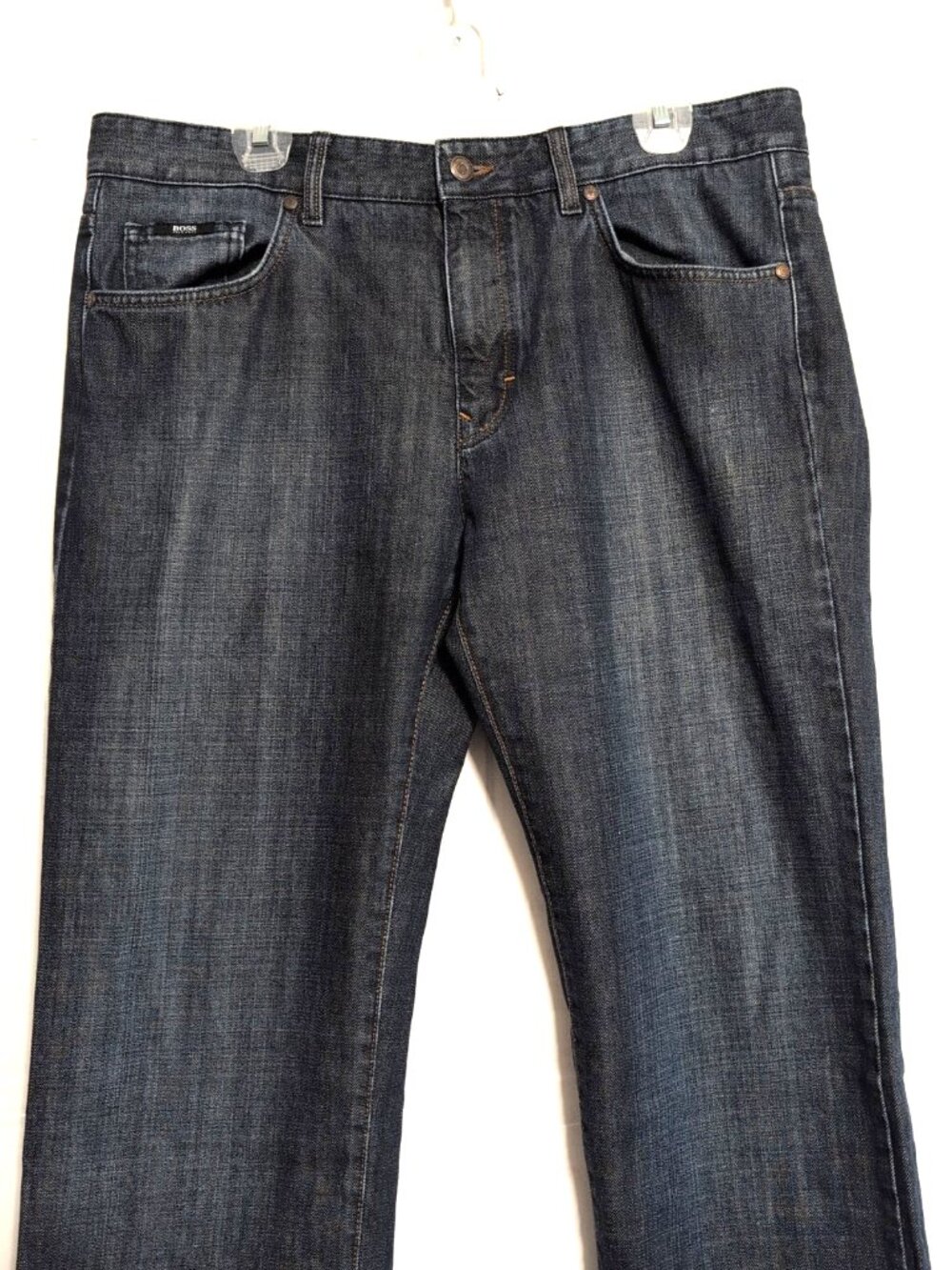 Hugo Boss Mens 36x28 "Kansas" Stretch Denim Jeans Straight Leg Reg Fit *NO TAG